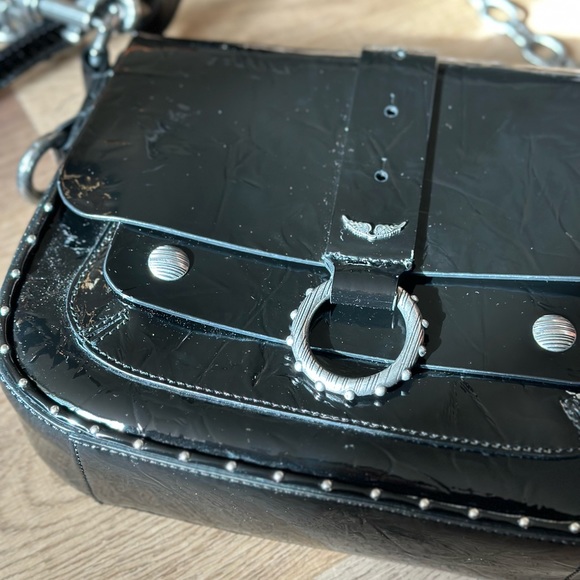 Zadig &Voltaire Kate Patent Leather Crossbody Shoulder Bag - Picture 9 of 9